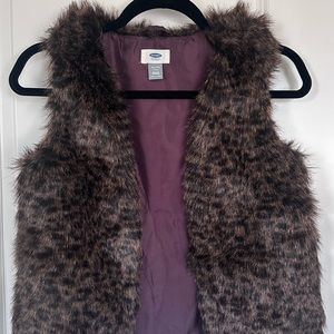 Old Navy Girl Vest Faux Fur
